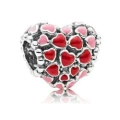 PEMBE KIRMIZI KALPLİ CHARM