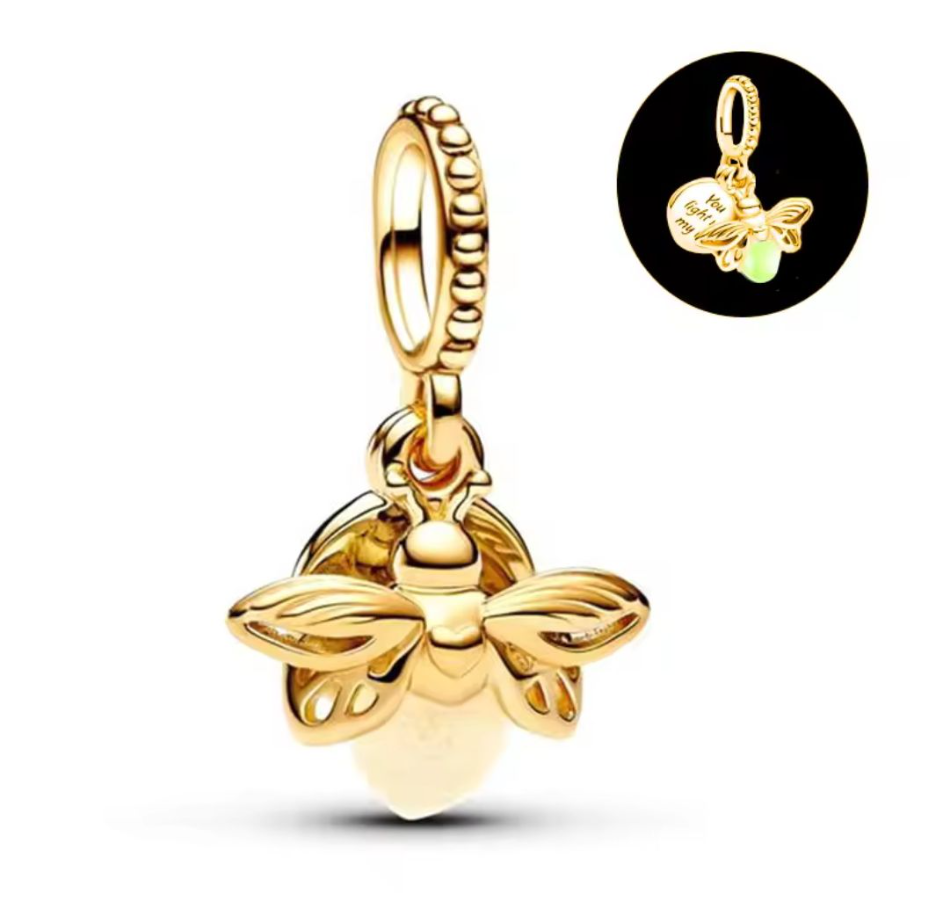 GOLD  ATEŞ BÖCEĞİ CHARM ( KARANLIKTA PARLIYOR)