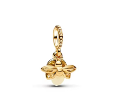 GÜMÜŞ GOLD RENK ATEŞ BÖCEĞİ CHARM (KARANLIKTA PARLIYOR)