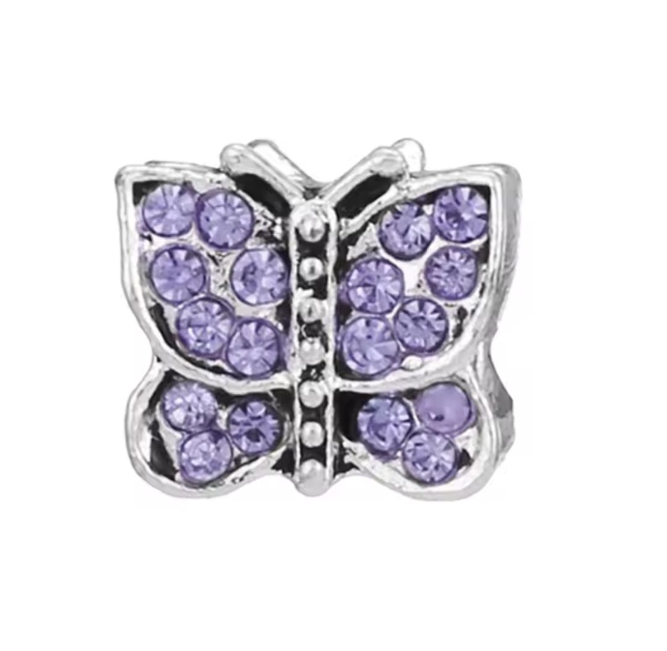 LİLA TAŞLI KELEBEK CHARM