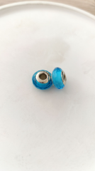 GÜMÜŞ MAVİ MURANO CHARM