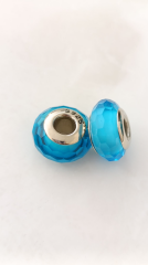 GÜMÜŞ MAVİ MURANO CHARM