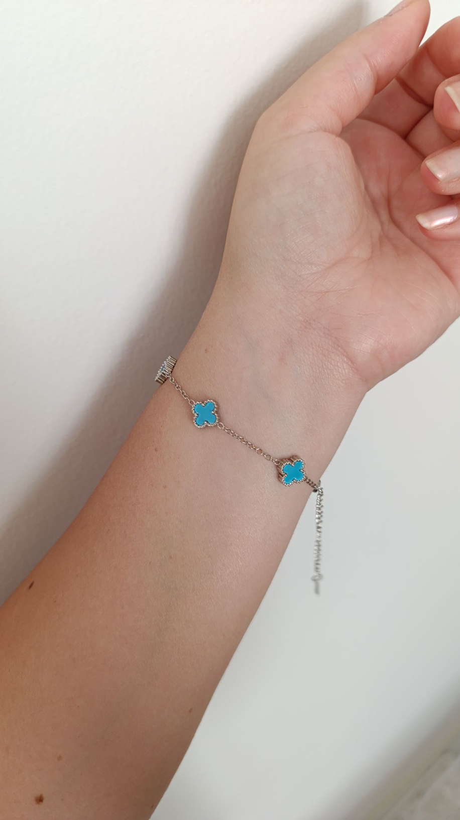 VAN CLEEF MİNİ MAVİ-GÜMÜŞ BİLEKLİK