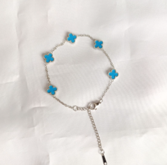 VAN CLEEF MİNİ MAVİ-GÜMÜŞ BİLEKLİK