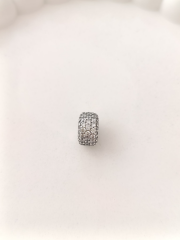 GÜMÜŞ TAŞLI SİLİNDİR CHARM