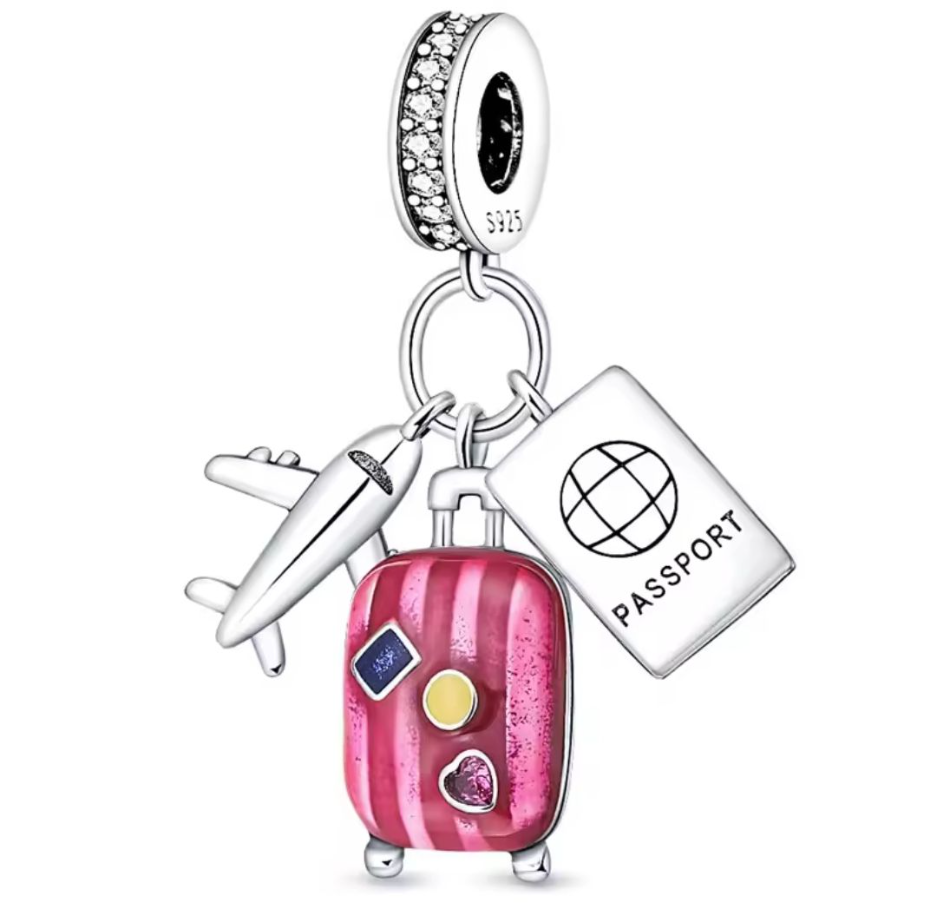 PEMBE SEYAHAT TEMALI CHARM