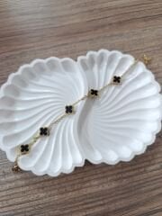 VAN CLEEF SİYAH-GOLD MİNİ BOY BİLEKLİK