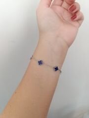 VAN CLEEF GÜMÜŞ- LACİVERT BİLEKLİK